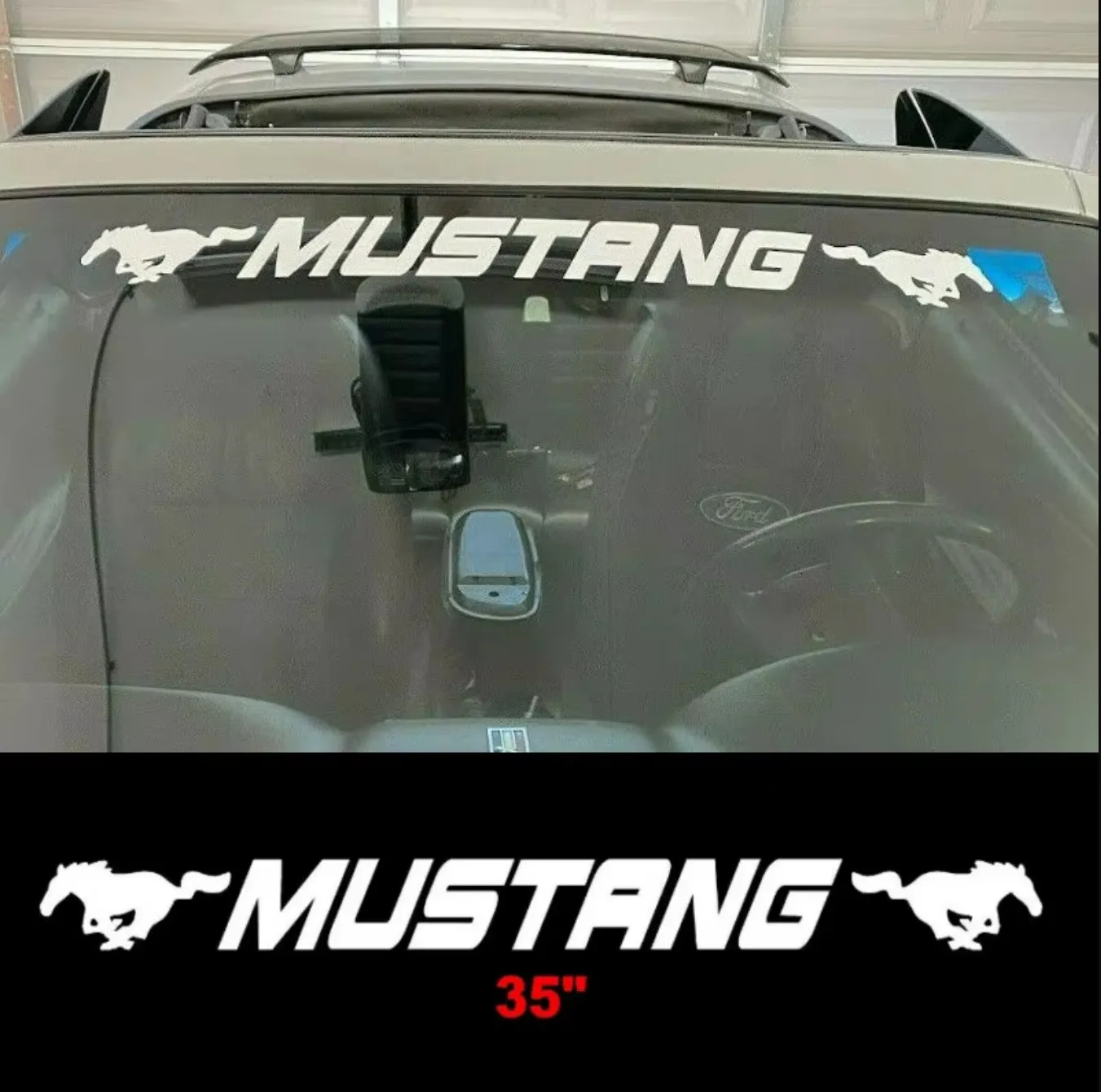 

35“ Windshield Banner Decal Vinyl Sticker Graphics for Ford Mustang