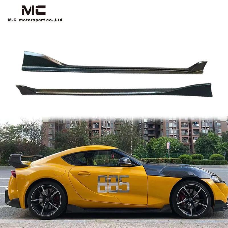 Carbon Fiber A G Style Side Splitter for Supra A90 A91 MKV Side Skirts Carbon Fiber Side Spoiler for A90