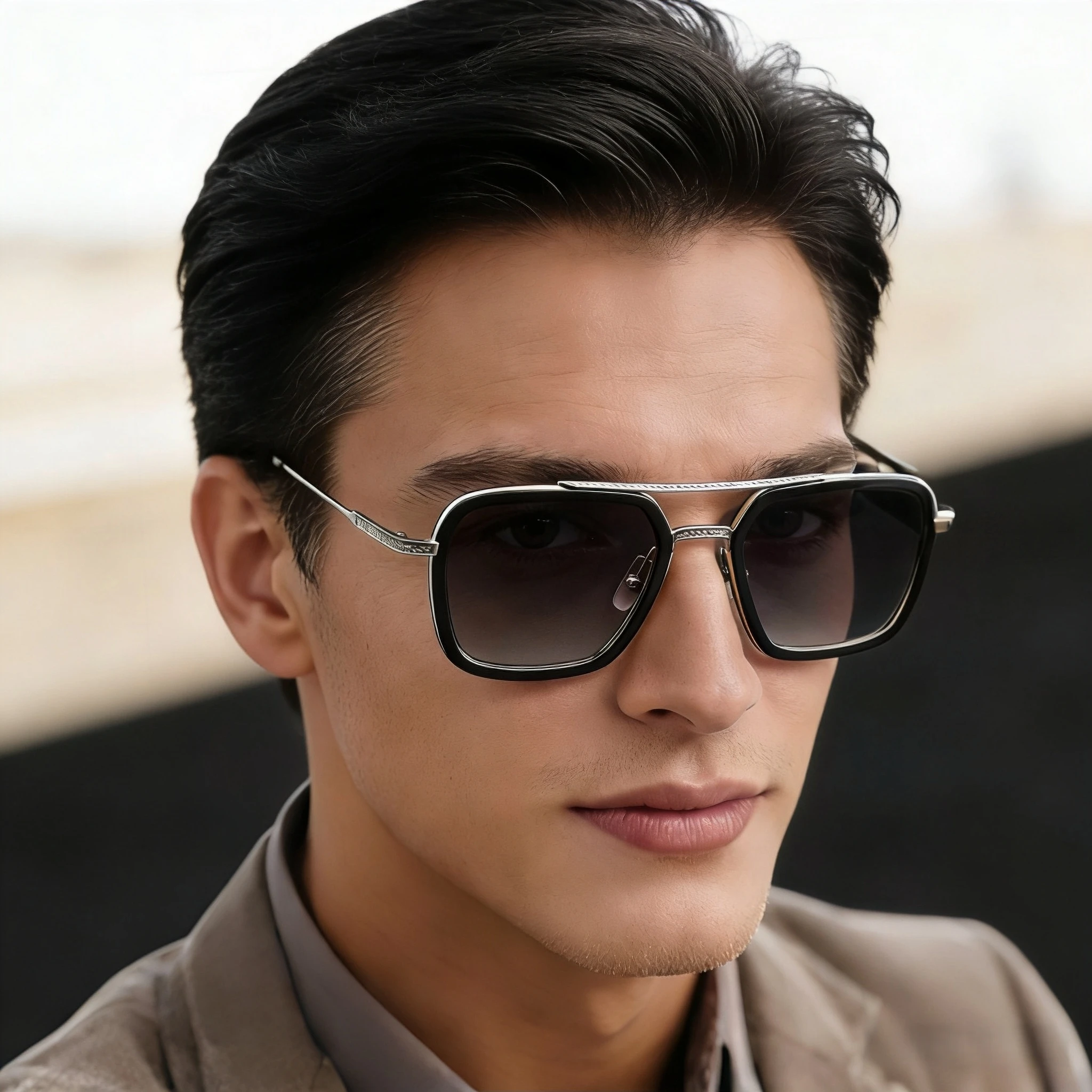 

High-End Double Beam Titanium Square Frame Sunglasses - DITA-Style Luxury UV400 Protection Sunglasses Men Women Shades