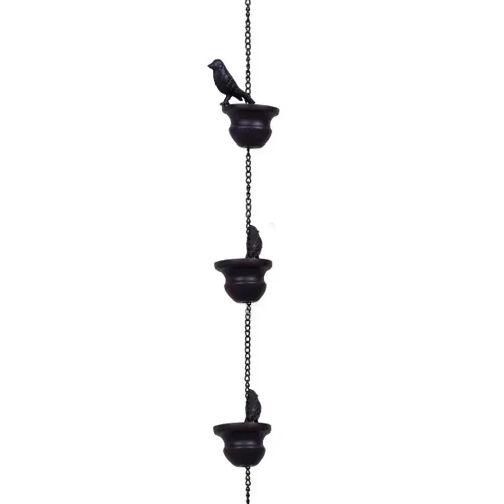 New Balcony Outdoor Rain Chain Home Decor 2.4M Home Decoration Outdoor Rain Chain Iron Bird Outdoor Rain Chain