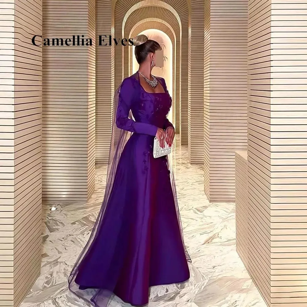 Vestido de noche de sirena de manga larga, exquisito, personalizado, encantador vestido de fiesta con apliques de flores, vestido de fiesta Sexy