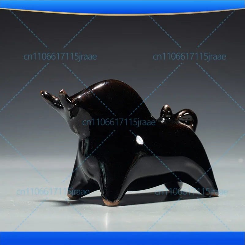 

Черная фарфоровая поделка ручной работы из керамики джунь, имитирующая керамику, с изображением Руи, привлекающая удачу, украшение из фарфора джунь