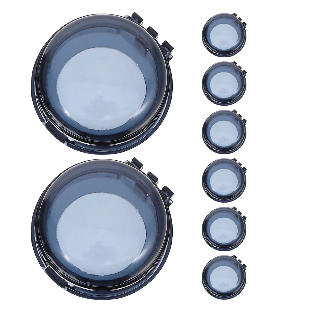 8 pçs gás casa botão de segurança guardas interruptor protetor cobre durável oilproof botão protetores segurança resistente plástico cobre
