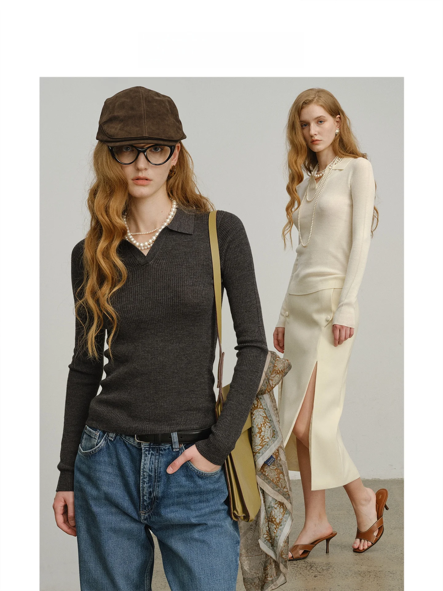 

Havehas Basic Wardrobe Exquisite Yangzhou Wool Knitted Ne Base Layer Sweater Women's Long Sve Woolen Top