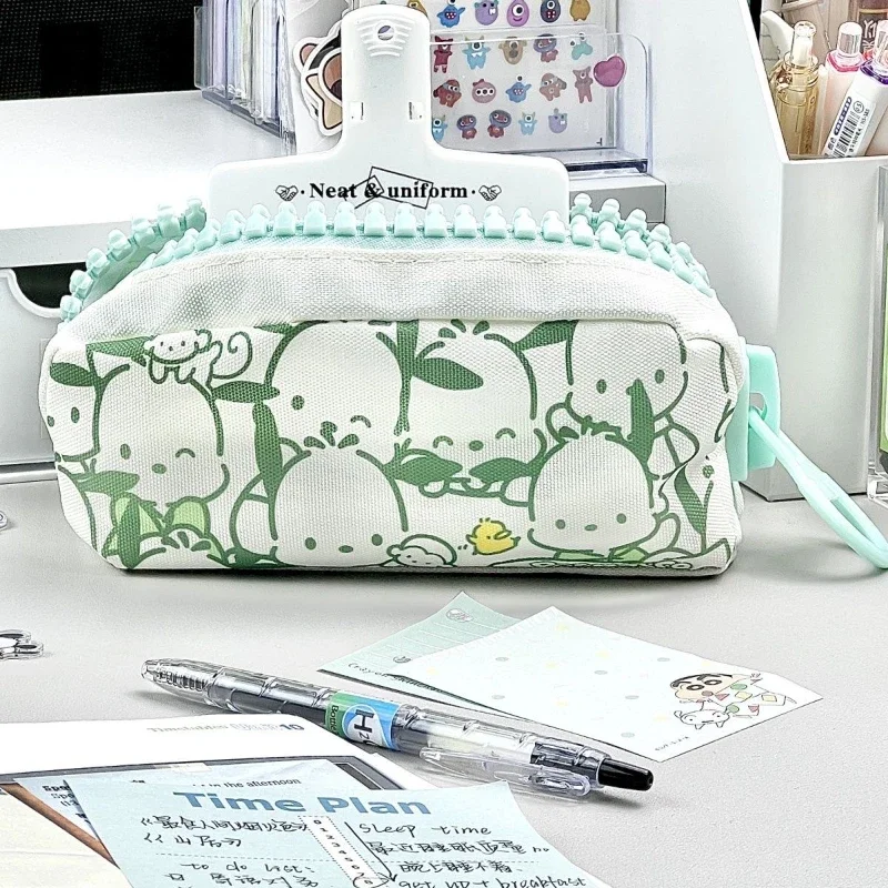 Imagem -05 - Lavável Bolsa de Lápis de Grande Capacidade Cartoon Dog Pen Case Zipper Pouch Artigos de Papelaria Escolar Menino e Menina