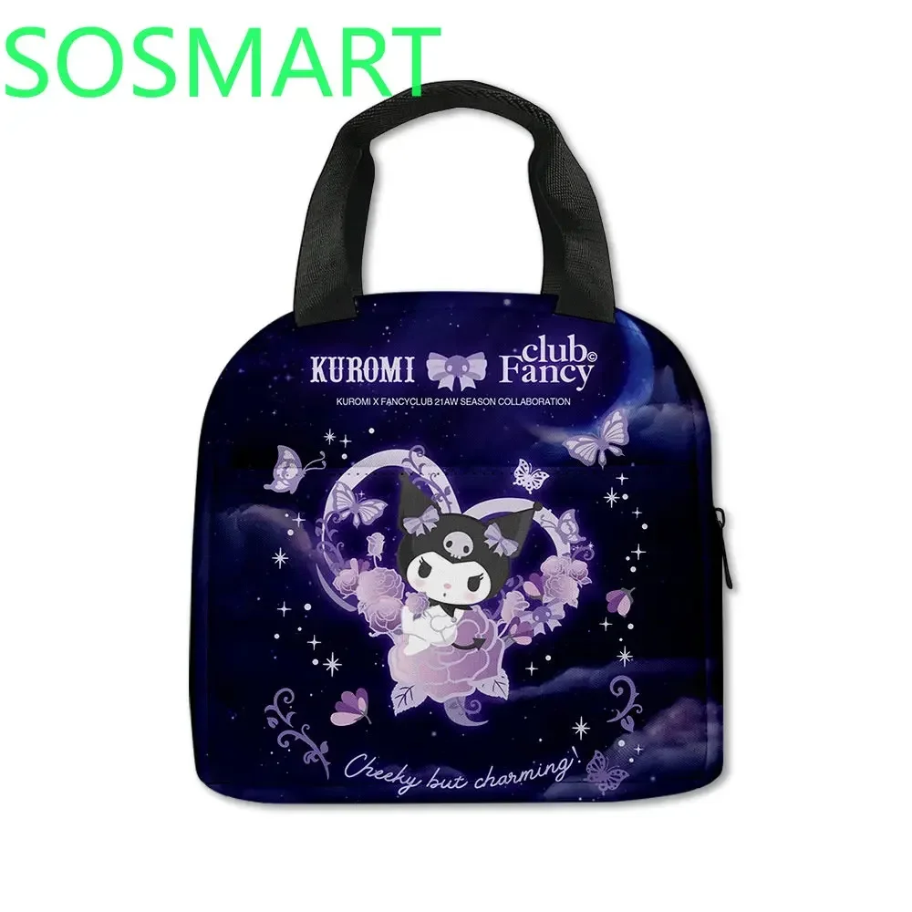 3D New Product Printing Kuromi Kuromi Picnic Bag Elementary School Students Portable Ice Bag Children\'s Lunch Bag