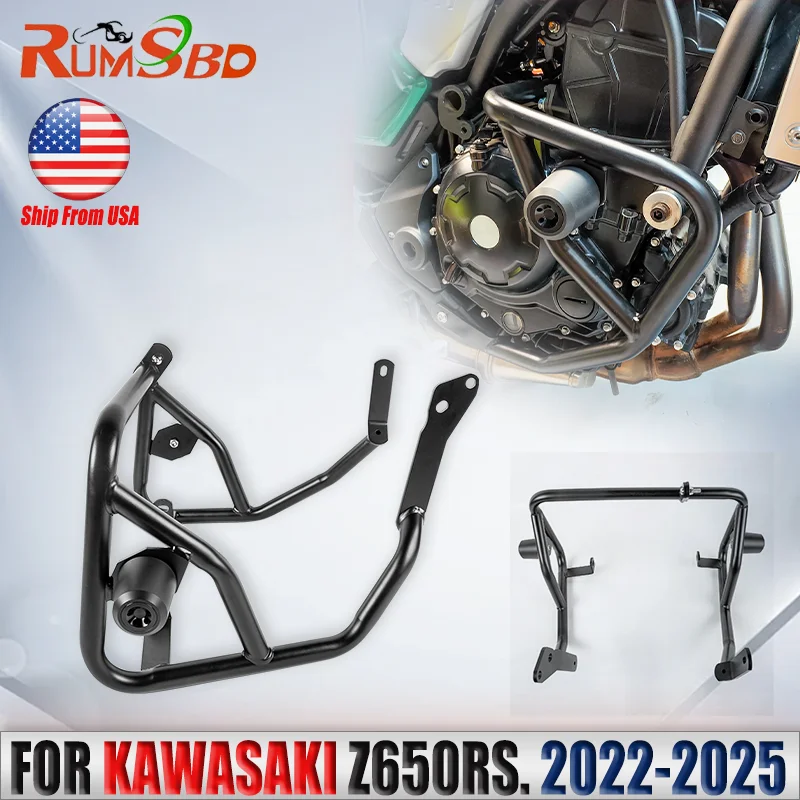 

Motorcycle Frame Crash Bar Buffer Falling Protector For Kawasaki Z650RS 2022 2023 2024 2025 Highway Engine Guard Bumper