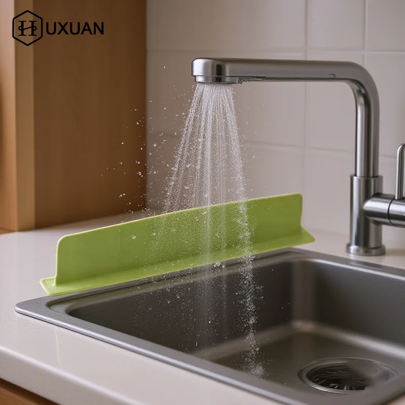 

Silicone Kitchen Sink Water Splash Guard Anti-Splash Stopper Waterproof Splatter Screen Bar Anti-Water Board For Washing Basin
