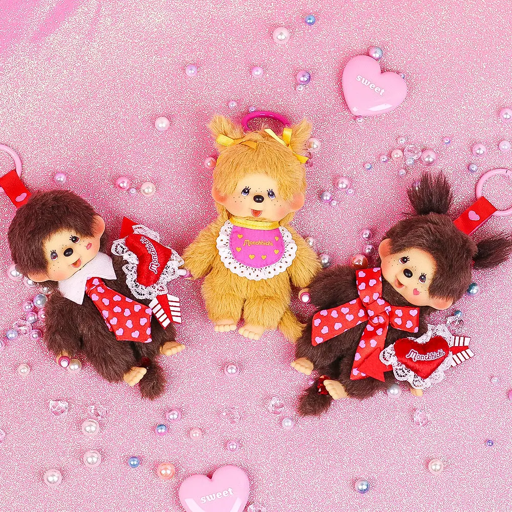 

Коллекционная фигурка Monchhichi Kiss Sweetheart Limited Series в закрытой упаковке, кавайная кукла-подвеска, модный сюрприз-бокс, игрушка-подарок