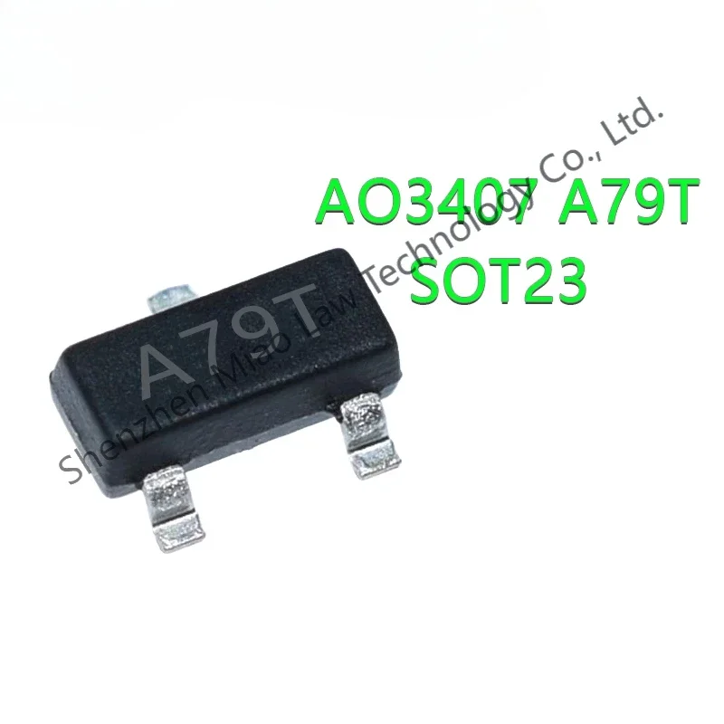 

50 Uds AO3407 3407 SOT23-3 MOSFET A79T MOSFT P-Ch -30V -3.6A 64mOhm MOS efecto de campo transistor nuevo y original