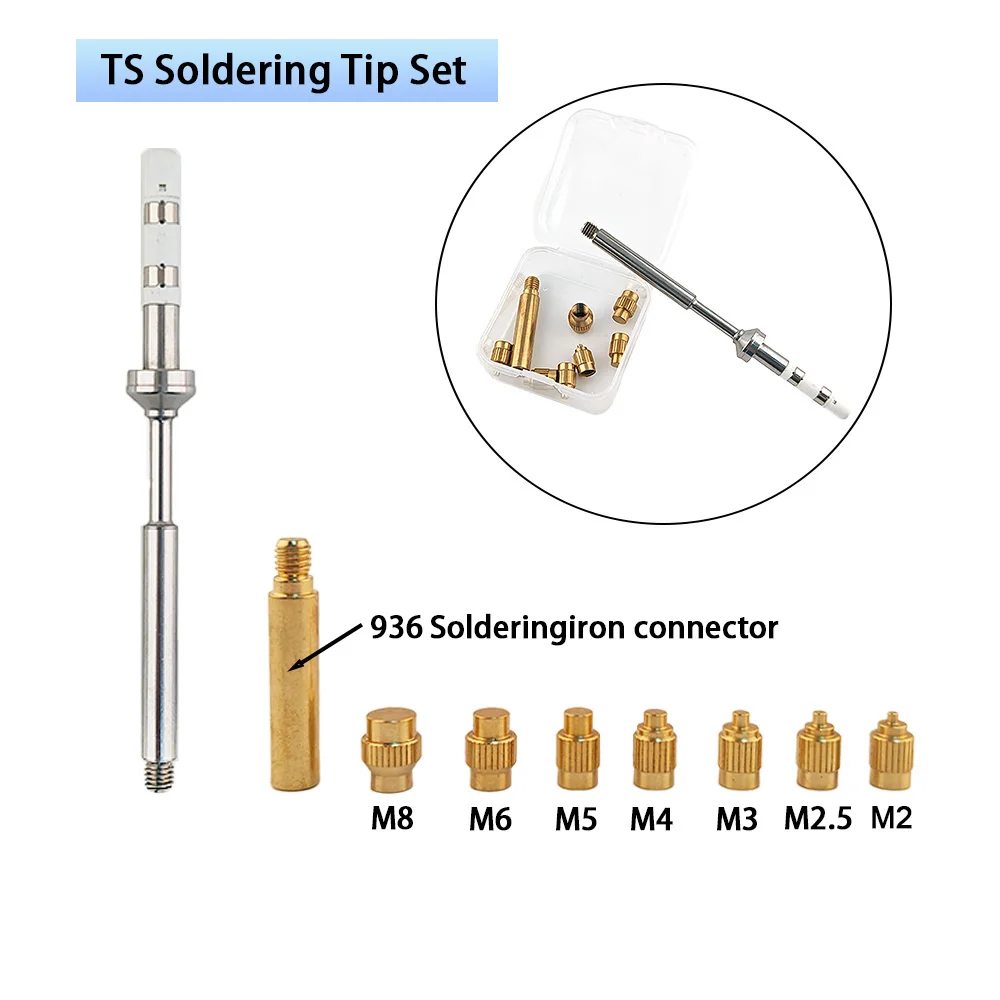 TS/T65 Heiß-Einpressmuttern-Set 3D Gewindebohrung Einsetzbare Heißschmelz-Messingmuttern Druckmutter-Set M2-M8 für TS101/Pinecil Lötkolben – Detail 3