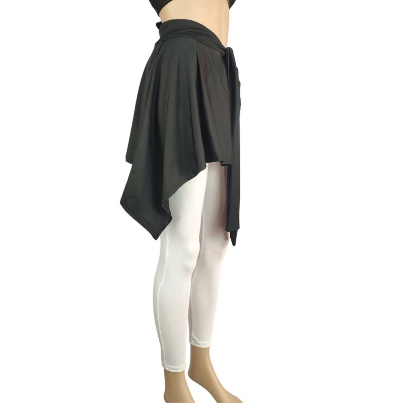 

Yoga Skirts Long Straps Tennis Ballet Skirt Women All-match Hip Covering Bottoms Yoga Skirt With Anti-glare Straps