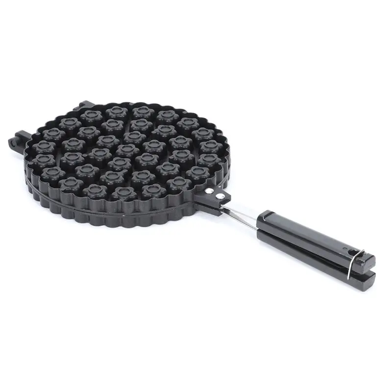 A96K-Bubble Waffle Maker, Aluminum Alloy Double Side Flower Pattern Nonstick Egg Waffler Iron, Ice Cream Cone Maker
