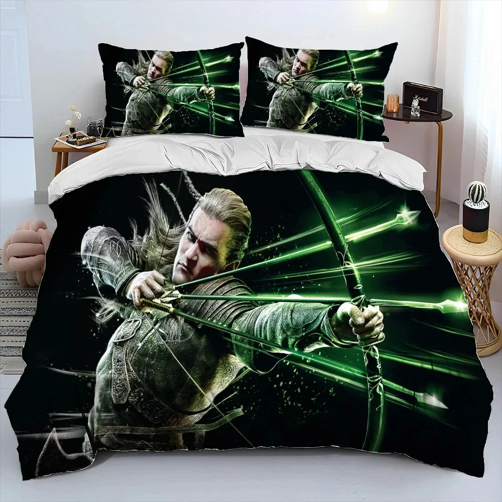 

L-Lord of the Rings H-Hobbit Comforter Bedding Set,Duvet Cover Bed Set Quilt Cover Pillowcase,king Queen Size Bedding Set Boys