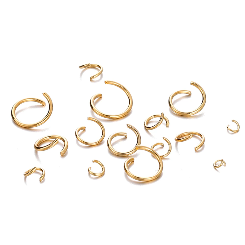 

100/200Pcs/Lot Stainless Steel Open Jump Rings Split Rings Connectors for DIY Jewelry Earring Necklace Making Accessories