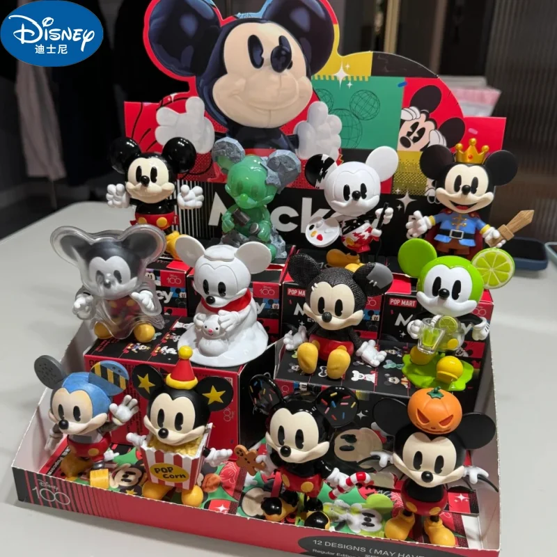 Disney Mickey Mouse Blind Box Curious And Boundless Series Mysterious Surprise Box Figure Model Pvc Doll Guess Bag Toys Gifts