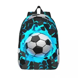 Soccer Football Balls Backpack for Preschool Primary School Student Sports Bookbag Boy Girl Kids Canvas Daypack Gift