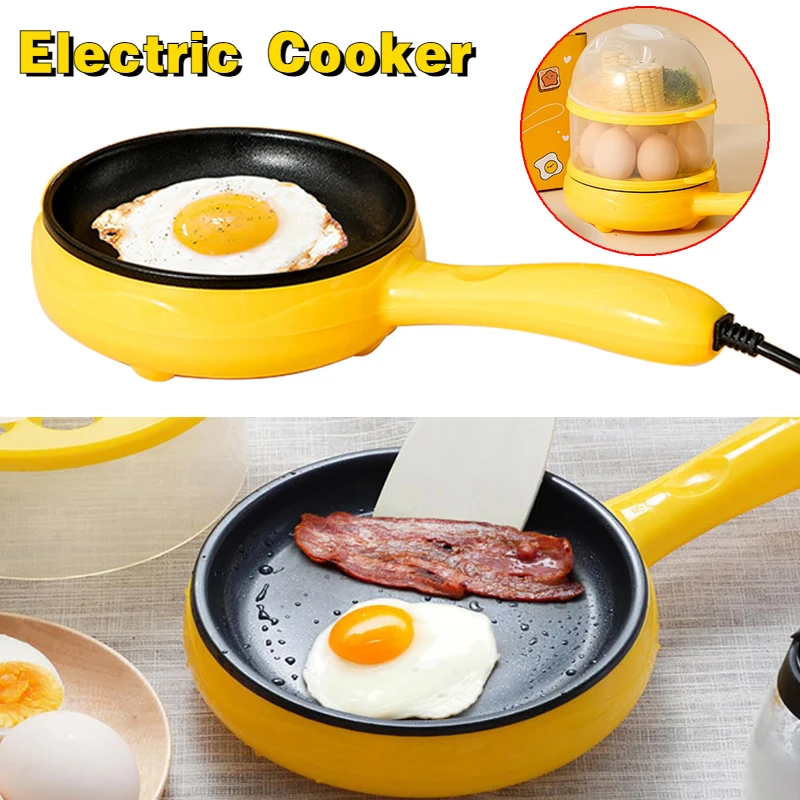 Multicooker 6-Inch Non-Stick Electric Skillet Mini Frying Pan Electric Cooking Pot Breakfast Machine for Egg Steak Kitchen 220V