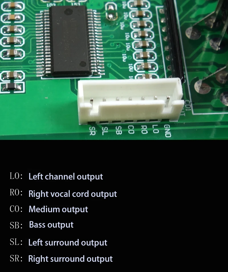 Imagem -06 - Placa de Tuning 6-channel Totalmente Independente Remoto Display Oled Frente Fase 5.1 Módulo Amplificador de Áudio M62446