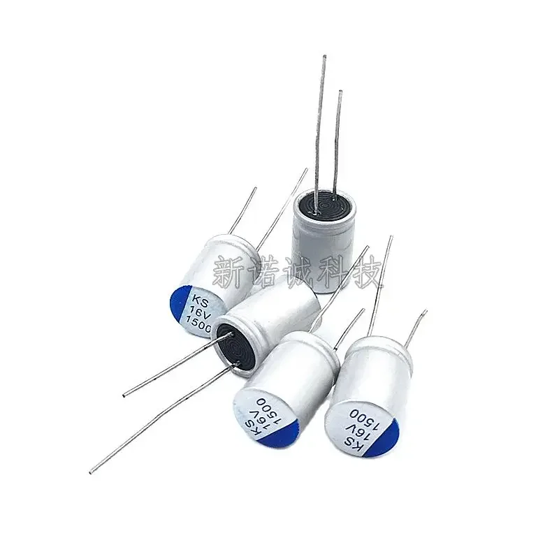 10 peças/capacitor sólido 16v1500uf 16v 1500uf volume 10x15 em linha eletrólise de estado sólido novo