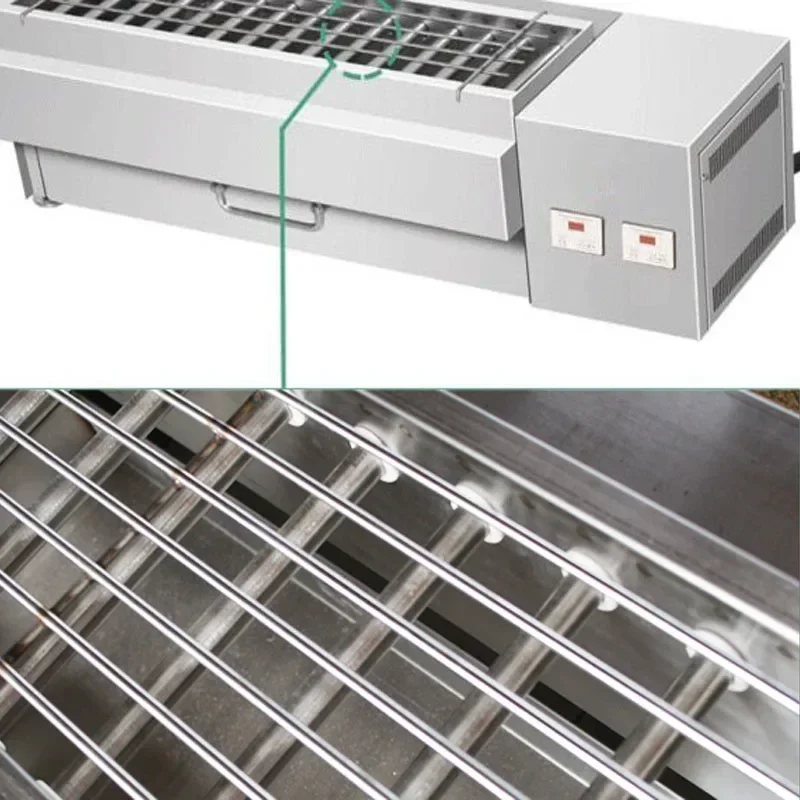 Desktop Electric 0.6m BBQ Electric Oven Smokeless Skewer Electromechanical Hot Barbecue Machine Stove Electric Grill 4500w