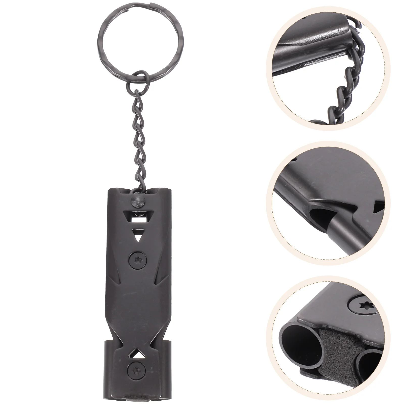 

Whistle Double Tubes Emergency Whistles Outdoor Keychain Hockey Referee Loud Survival