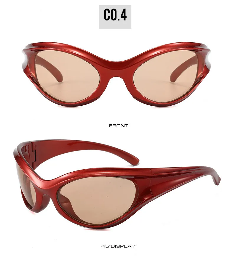 Dynamo Cat Eye Sonnenbrille Frauen Luxus Marken designer neu in Mode runde Sonnenbrille für Männer y2k Punk Sport brille männlich – Detail 13