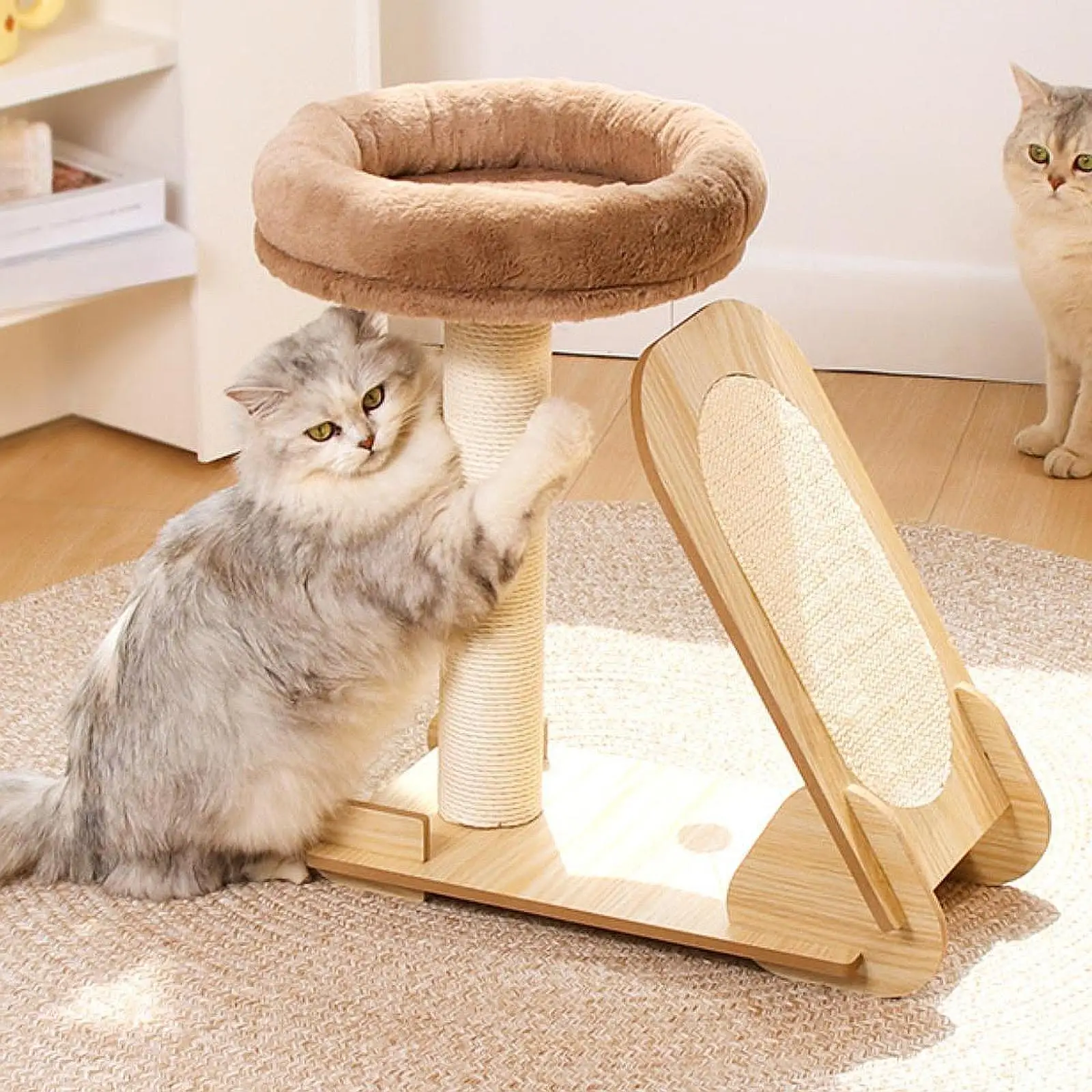 

Cat Tree Grind Claws Furniture Protector Cat House Scratching Post Activity Center Play Tower for Kitty Cats Kittens Lounging