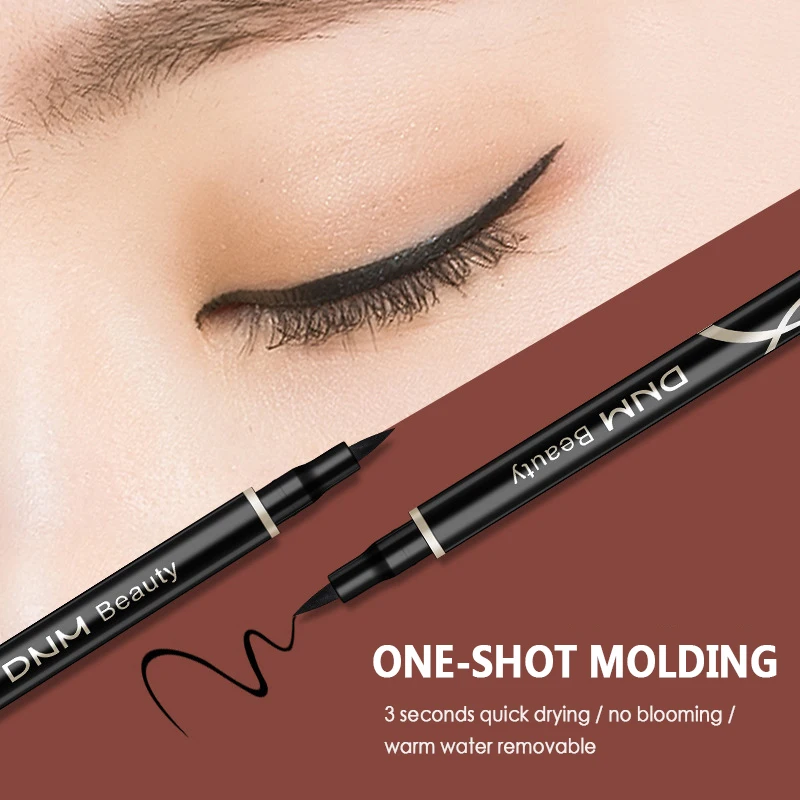 DNMNatural Black Waterproof Eyeliner Long Lasting Eye Liner Contour Makeup No-blooming Liquid Eyeliner Women Make Up TSLM2