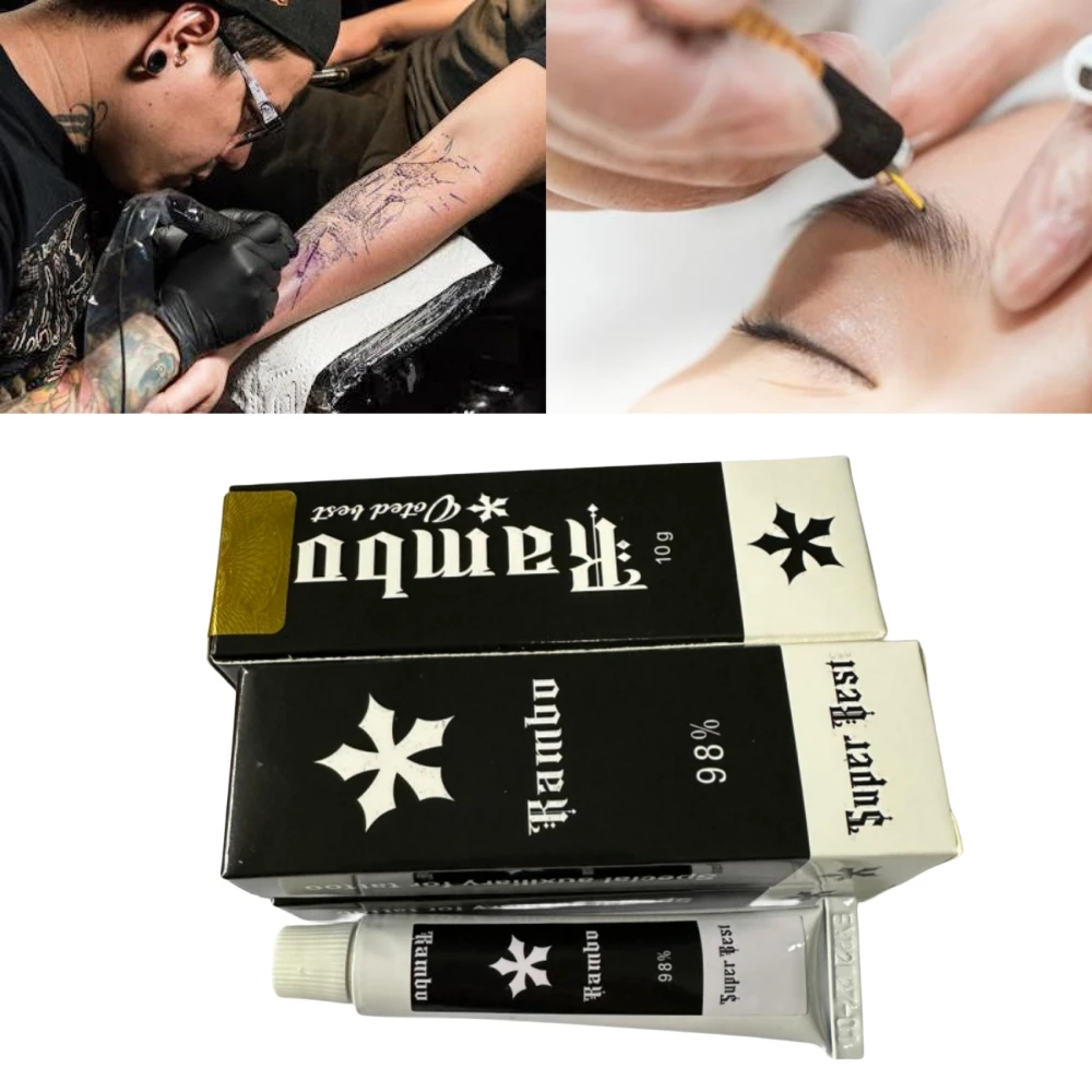 

Original 98% 5/10/20/50pcs RAMBO Proaegis Tattoo Cream Before Permanent Piercing Makeup Eyebrow Lips Body Skin 10g