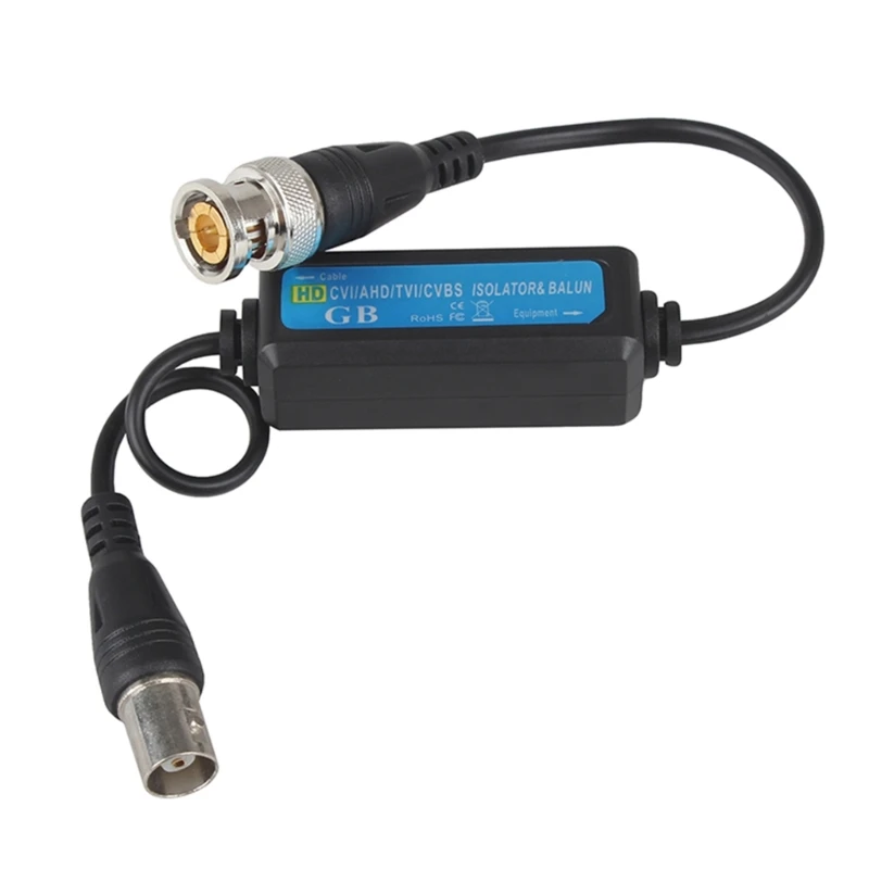 BNC Male to Female Coaxial Video Ground Loop Isolator Prevent Picture Distortion and Interference Protect CCTV System HD TVI/CVI