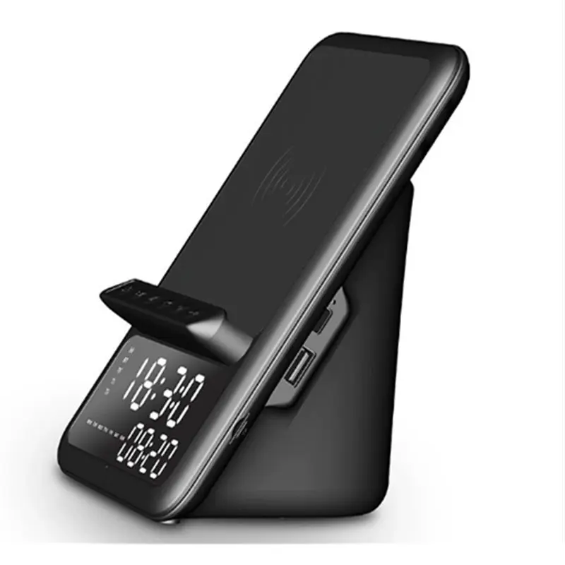 A003 Wireless Charging Station with Bluetooth Speaker and Alarm Clock,Wireless Charger for ,Android Phones