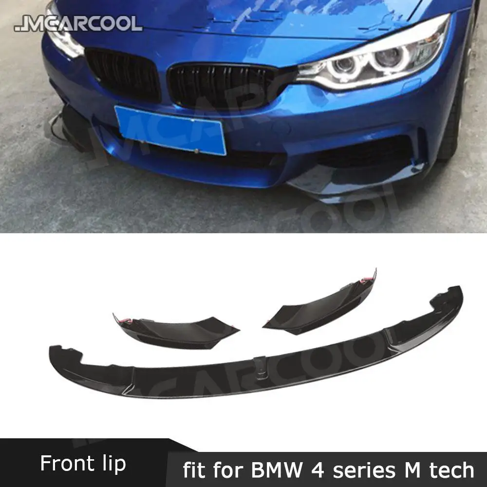 

ABS Glossy Black Front Bumper Lip Spoiler Splitters For BMW 4 Series F32 F36 M Sport 2014 UP Carbon 3PCS