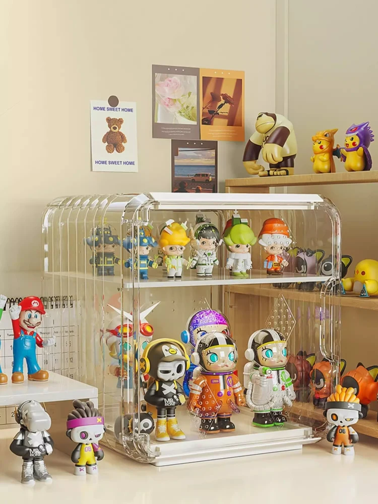 

Acrylic Display Stand Storage Toy Doll Blo Box Suitable for Bubble Mat Transparent Ornament Collectible Figure Cabinet