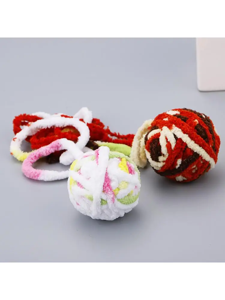 Cat Plush Toy Ball Wool Molars Gripping Knot Cotton With Tail Pet Supplies