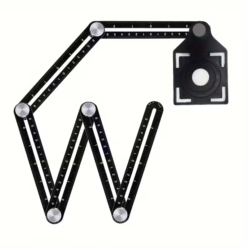 

1 шт., строительные инструменты, многоугольная измерительная линейка, алюминиевая складная линейка для позиционирования, профессиональный DIY блинговый напольный перфоратор