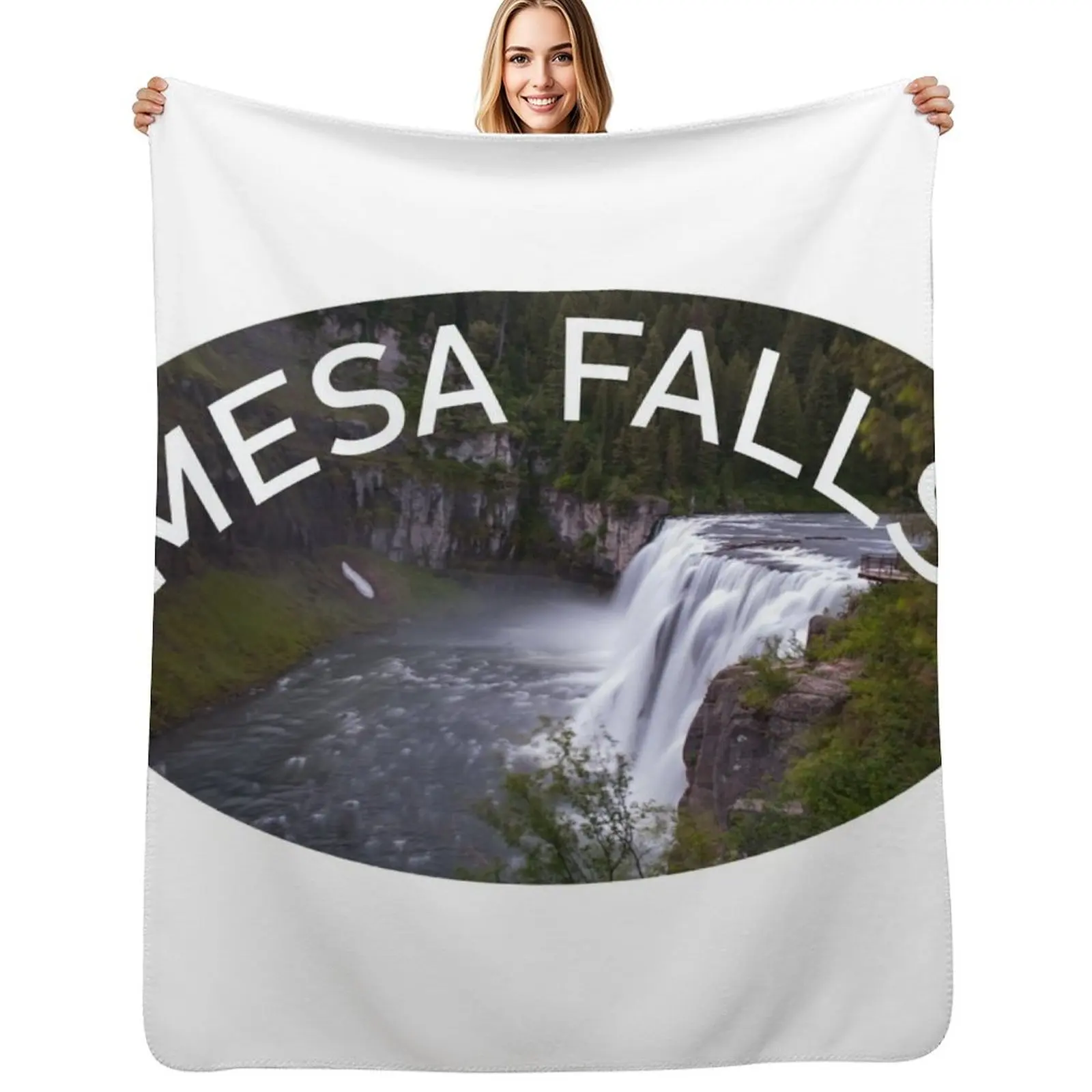 Mesa Falls Island Park Idaho Throw Blanket Long Lasting Soft Plush Blanket for Daily Use