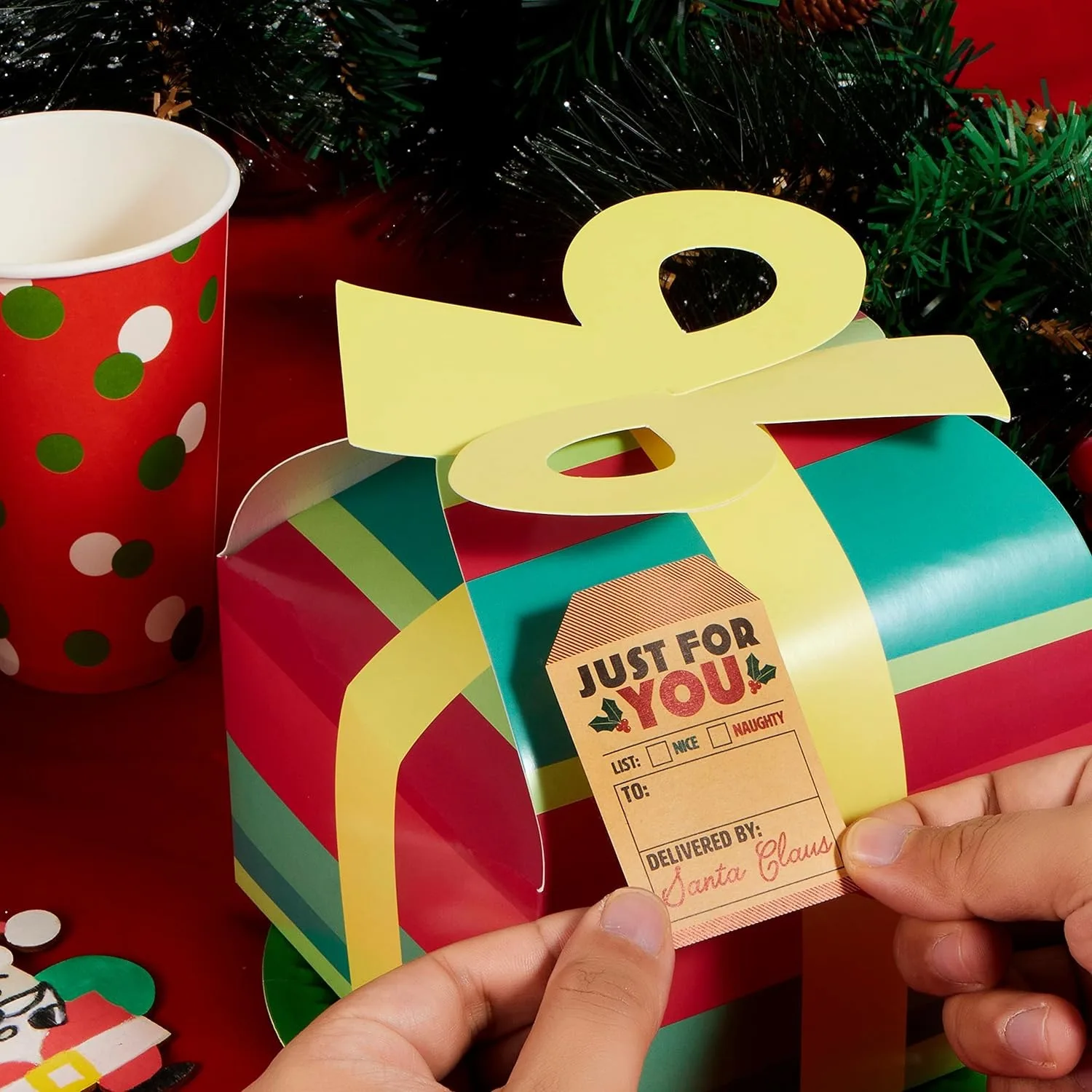 هدية عيد الميلاد ملصقات العلامات 200 قطعة عيد الميلاد كرافت التسمية سانتا هدية ملصقات ل المغلف القطب الشمالي العلامات من سانتا حفلة صالح