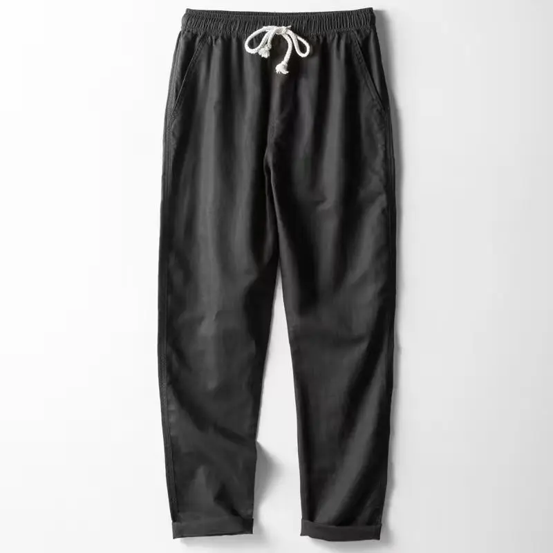

2025 Spring/Summer New Men's Cotton Linen Pants Summer Fashion Casual Solid Color Loose Plus Size S-5XL
