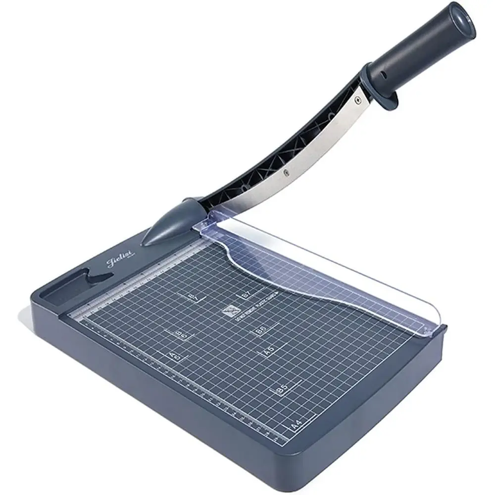 Lunghezza Mini tagliacarte da tavolo Taglierina a ghigliottina premium grigio scuro Scala accurata con testa di taglio di sicurezza