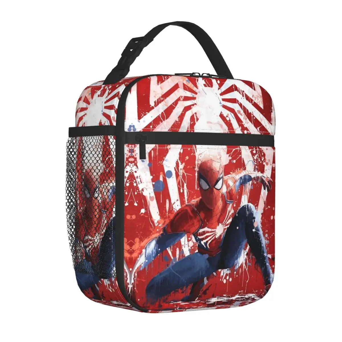 

Spider Man Poster Retro Insulated Lunch Bag Cooler Bag Meal Container High Capacity Tote Lunch Box Food Handbags Beach Picnic
