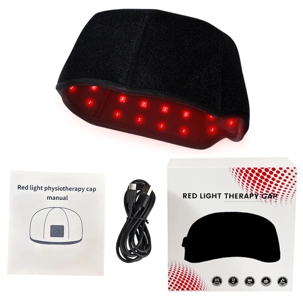 Red Light Therapy For Hair Fast Growth Cap Red&Infrared Light Therapy Device For Hair Loss Treatment With USB Charging Anti-hair