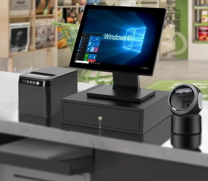 15-inch Dual Screen Cash Register Touch POS System 9.7-inch Customer Display Compatible