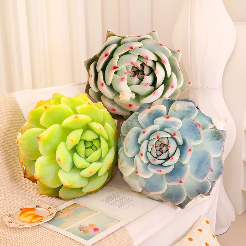 75cm Big Size 3D Printed Simulated Succulent Plant Cactus Plush Toy Stuffed Lifelike Pillow Sofa Cushion Family Decor Kids Gift