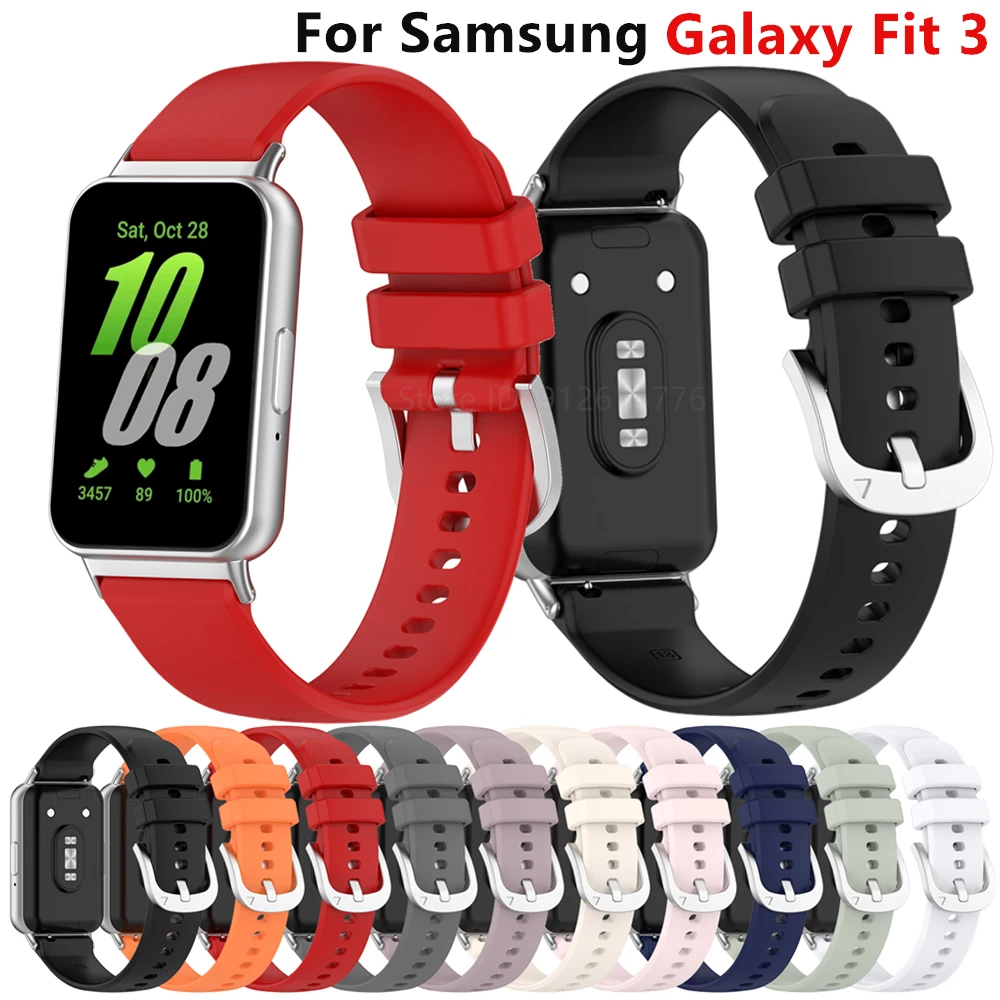 

Ремешок силиконовый для Samsung Galaxy Fit 3, сменный спортивный браслет для Samsung Galaxy Fit3 R390, аксессуары для часов