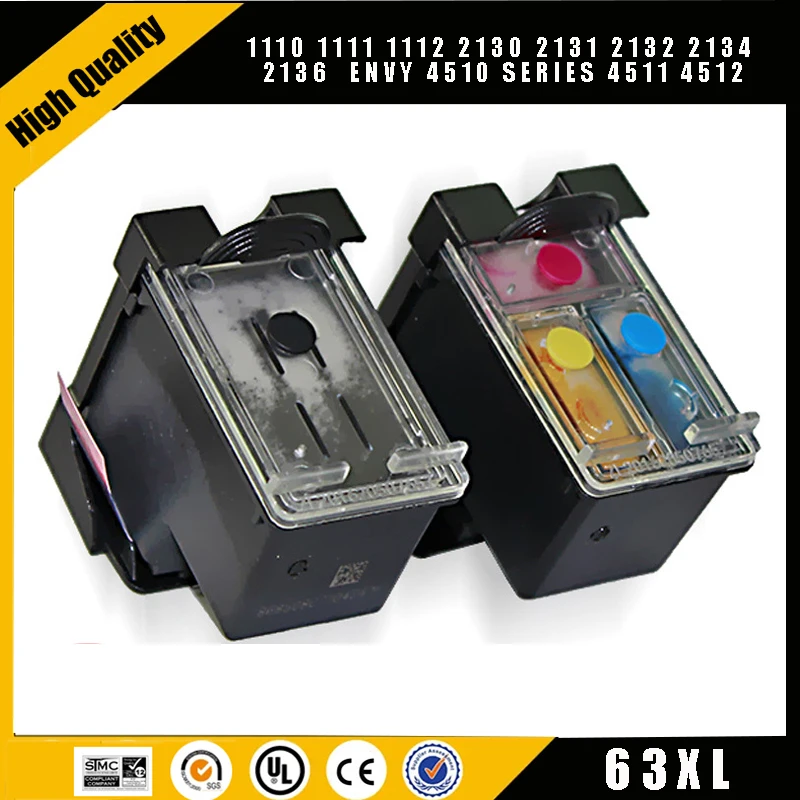 

For HP63 63 XL 63XL Refillable Ink Cartridge Compatible for HP Deskjet 1110 2130 2131 2132 3630 3632 4250 5220 5230 5252 5232 52