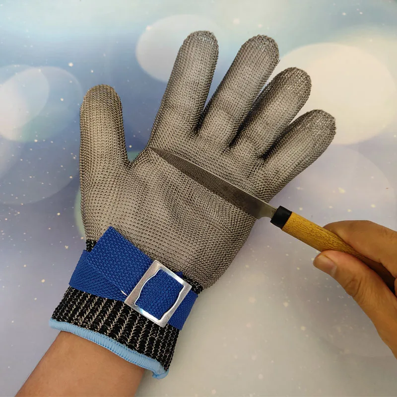 

1PC Cut Resistant Stainless Steel Gloves Working Safety Gloves Metal Mesh Anti Cutting For Butcher Worker