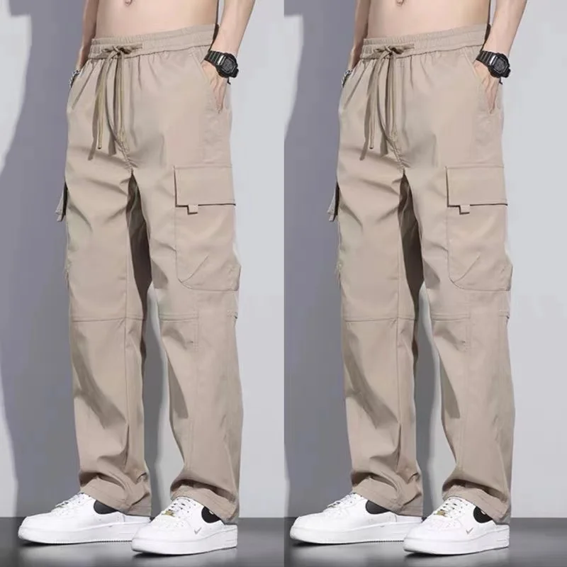 

Spring Summer Work Trousers Loose Straight Windproof Waterproof Outdoor Cam Travel Wear Resistant Multi-ket Du Gear