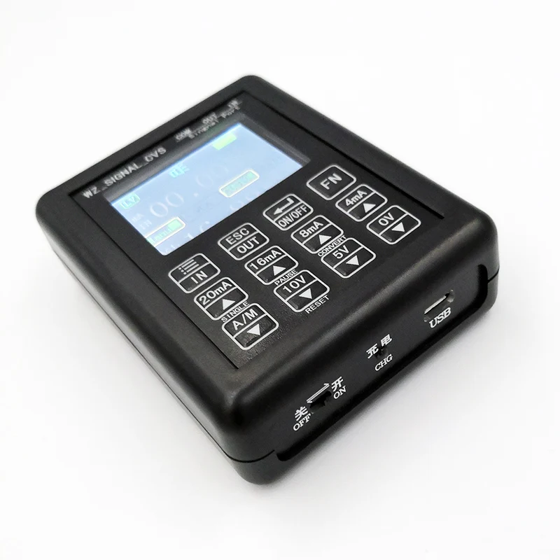 Portable 0-20mA 4-20mA 0-10V 0-12V 24V Signal Generator 0-22mA Calibrator Measuring Meter Debugging Tool LCD Display