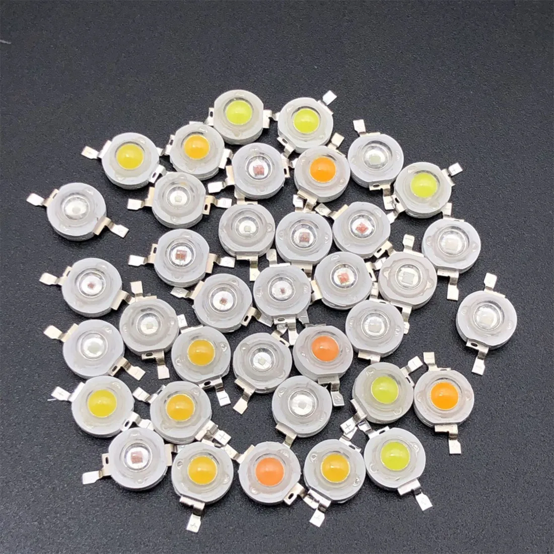 100-500pcs LED 1W 3W Watt 30/45mil High Power Chip Beads Cold Warm White Red 660nm Blue 450nm Green Yellow For Blubs Grow Light